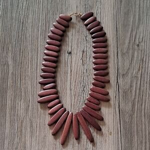 Handmade Brown Wooden Necklace
